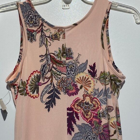 Cato Women's Multicolor Floral Round Neck Pullover Sleeveless Dress Size XS NWT - Picture 9 of 13